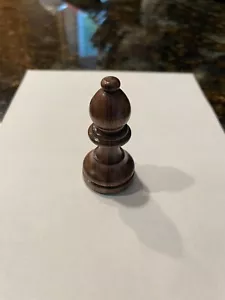Drueke Ersatz Hartholz braun gewichtet Bischof Schachfigur - Bild 1 von 3