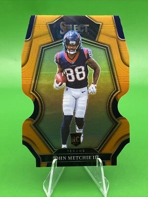 RC #/199 2022 Select John Metchie III ORANGE DIE-CUT PRIZM Premier Level Rookie - Image 1 of 3