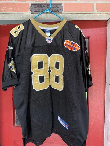 On Field New Orleans Saints Jeremy Shockey Super Bowl XLIV Jersey Mens Size 52 Cover