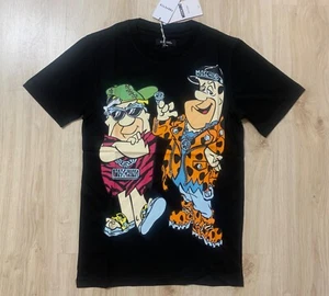 Camiseta negra Moschino Picapiedra nueva con etiquetas para hombre talla S pequeña nueva con etiquetas - Imagen 1 de 3