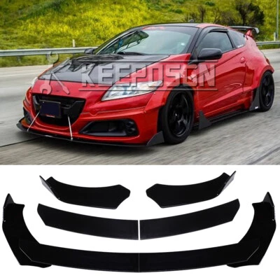 For Honda CR-Z 2011-2016 Front Bumper Lip Splitter Spoiler Under Body Kit Gloss - Image 1 of 4