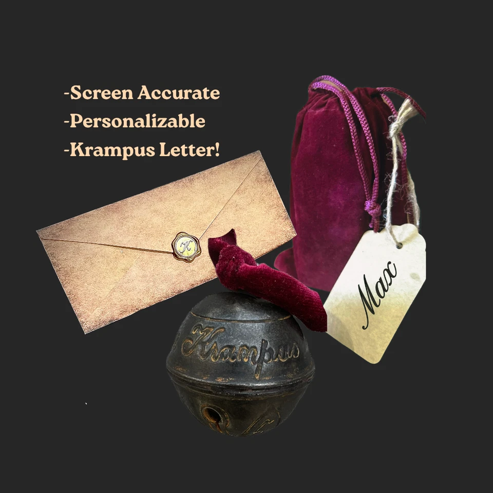 KRAMPUS campana y Krampus letra 1:1 réplica metal jingles sonido profundo Foto 1 de 4