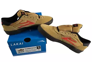 Lakai Cambridge Skateboard Skate Shoes Men's Size 10 Light Brown Tobacco Suede - Picture 1 of 10