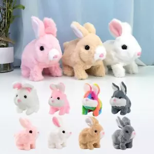 Easter Electric Plush Rabbit Toy Interactive Handmade Toy Kid Gift - Picture 1 of 30