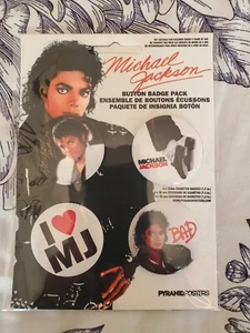 Michael Jackson Bravado 2009 Set Of 4 Button Pins #BP80300-BAD - Picture 1 of 1