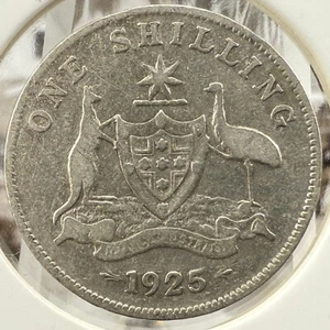 1925/3 Overdate Variety Australia Shilling 1 .925 Silver KM# 26 SP3017 - Picture 1 of 3