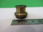 Antique Ernst Leitz Brass Objective 1X Rare Microscope Part As Pictured &R6-A-05