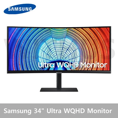 SAMSUNG S6 S34A650U 34" Ultra WQHD Curved Monitor 1000R 90W 21:9 - Tracking - Image 1 of 4