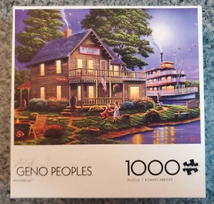 Buffalo Games RIVERBOAT 1000 piece puzzle Geno Peoples COMPLETE - Picture 1 of 6