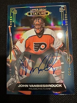 2021-22 Stature Hockey John Vanbiesbrouck 78 Blue Autographed Photo Variation /3 - Image 1 of 4