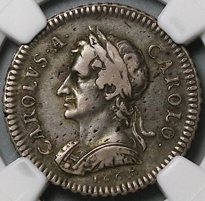 1665 NGC VF 30 Charles II Pattern Silver Farthing Great Britain Coin (24061703D) - Image 1 of 4