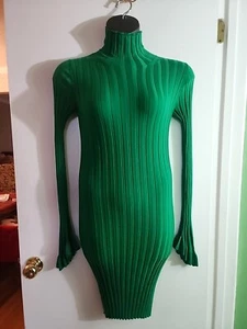 Miss Sixty Long Sleeve Mock Neck Ribbed Body Con Wool Blend Dress Sz XS - Picture 1 of 10