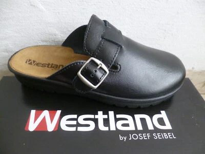 Westland Clogs Pantoffel Pantoletten Hausschuhe Schuhe Leder schwarz 29033