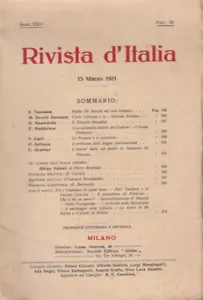 Rivista d'Italia 15 Marzo 1921 Letteratura, Riviste - Picture 1 of 1