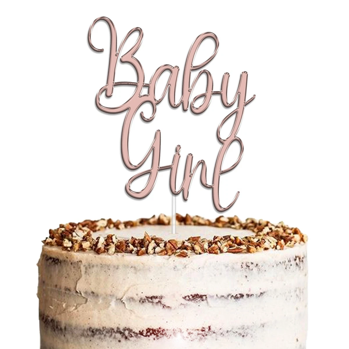 Gyufise 1 Pack Glitter .. Boy Or Girl Cake .. Topper Blue And Pink...