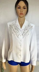 Laura Scott Größe 8P weißes Top neu ohne Etikett - Bild 1 von 9