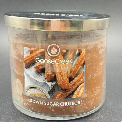 Vela de 3 mechas Goose Creek Brown Sugar Churros nueva 14,5 oz Foto 1 de 4