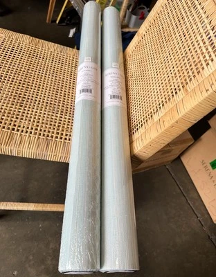 NUEVO Revestimiento de pared de tela de hierba abigarrada Serena & Lily - azul espuma de mar Foto 1 de 2