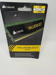 NEW Corsair Value Select 4GB DDR3 1600MHz Laptop Memory CMV4GX3M1A1600C11 - Picture 1 of 7