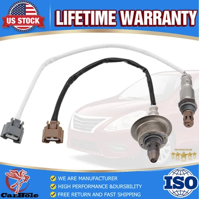 Par de sensores de oxígeno O2 para Nissan Versa Micra 2012-2017 1,6 L aguas arriba + aguas abajo Foto 1 de 4