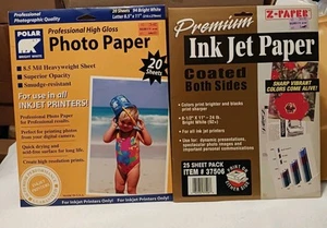Polar 20/ Z-Paper 25 Inkjet Photo Paper 8.5"X11" 8.5mil / 24lb. - Photo 1/2