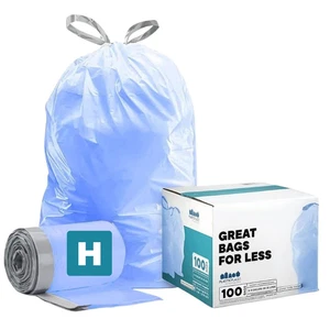 Bolsas base azul 89L tipo H 100 pzs resistentes sin aroma uso interior oficina - Imagen 1 de 12