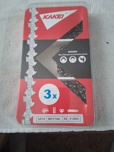 Cadena de motosierra Kakei de 8 pulgadas paso LP de 3/8", calibre 0,043", 33 eslabones de transmisión - Imagen 1 de 6