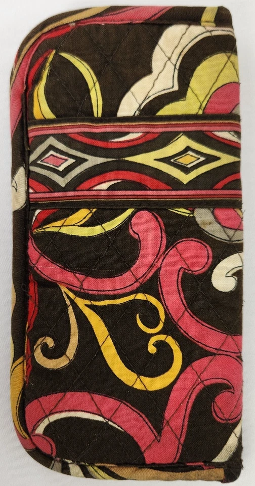 Vera Bradley Quilted Brown Floral Pattern Eyeglass / Sunglass Case - Image 1 of 4