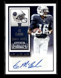 2015 Panini Contenders #153a Tre McBride RC Titans AUTO - Picture 1 of 2