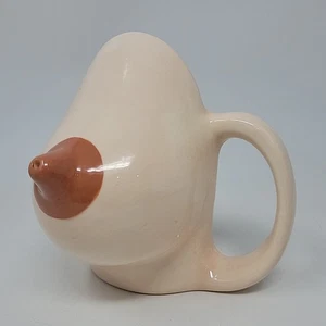 Vtg Ceramic Boob Breast Novelty Sipper Coffee Cup Mug Nipple Spout Big Man Cave - Bild 1 von 8