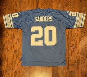 Men Size XL Vintage VTG Barry Sanders Detroit Lions Reebok Throwbacks #20 Jersey - Picture 1 of 8