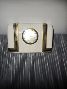 Lenox Clock Langdon Gate Porcelain Art Deco 3.5" x 5" Battery Needed - Picture 1 of 13