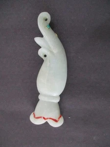 ANTIQUE OLD JADE KNIFE DAGGER HANDLE HILT UNUSUAL SHAPE - Picture 1 of 9