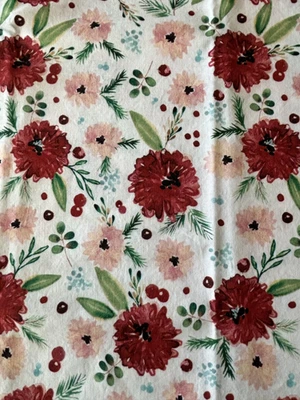 Tela de madera de invierno - Floral blanco por Sara B.-Telas de camelote 1/2 yarda Foto 1 de 4