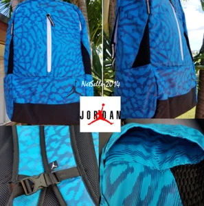  Nike Air Jordan Jumpman Backpack Blue Lagoon Laptop Sleeve Gym Bag 9A1776-B22 - Picture 1 of 9