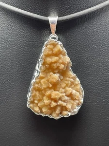 Common Citrine Druzy SP PENDANT Handcrafted Quality Durable L7 - Picture 1 of 7