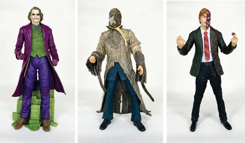 McFarlane DC Dark Knight Trilogy Joker Scarecrow Two-Face lot (boxes/NO BAF) Cover