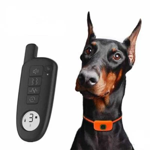 Electric Dog Shock Collar Rechargeable 300m Remote Waterproof Pet Bark Training - Picture 1 of 4