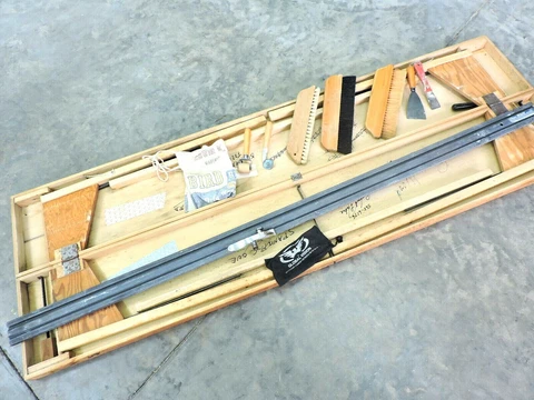 VINTAGE FOLDING WALLPAPER TABLE WITH TOOLS Cover