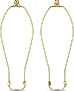 12 Inch Lamp Shade Harp Brass 2-Pack 3/8 Standard Bracket Holder Heavy Duty NEW - Picture 1 of 11