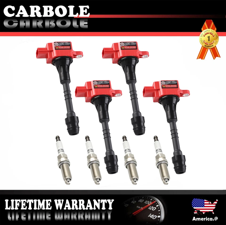 Paquetes de bobinas de encendido bujías para Nissan Sentra 1,8 L 2002 2003 2004 2005 2006 Foto 1 de 4