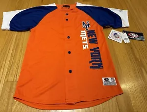 New York Mets True Fan Series MLB Orange Blau Trikot Herren Small " - Bild 1 von 5