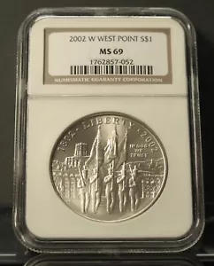 2002 W. WEST POINT MIL ACADEMY MS 69. NGC - Picture 1 of 1