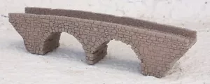 1:220 BRIDGE Z GAUGE BRIDGE Z SCALE OLD 2 ARCH STONE BRIDGE LASER ENGRAVED - Picture 1 of 9