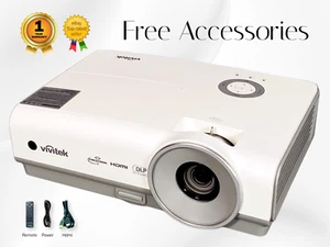 🔥 REFURBISHED DLP Projector 3,600 Lumens 4K Compatible PC 3D Ready HDMI USB 🎥 - Picture 1 of 11