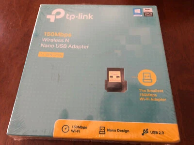 TP-Link TL-WN725N N150 150Mbps Wireless Nano USB 2.0 WiFi Network Adapter Dongle - Image 1 of 2