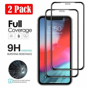 For Apple iPhone 11 /11 Pro Max Full Coverage Tempered Glass HD Screen Protector - Picture 1 of 14