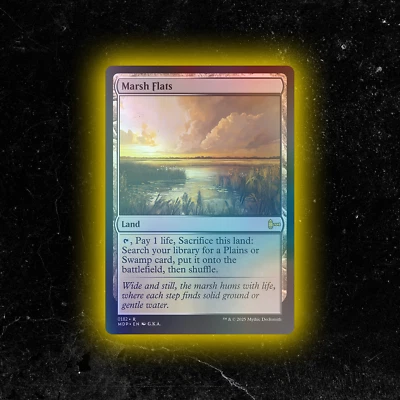 FOIL - Marsh Flats - Custom Magic: The Gathering Card - High-Quality - Image 1 of 4