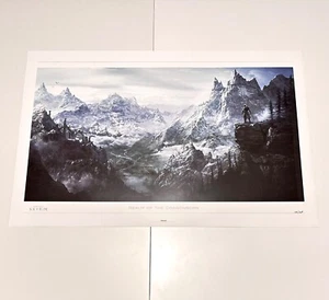 Skyrim Realm of the Dragonborn Lithograph Art Print Poster 2013 Limited #245/300 - Picture 1 of 11
