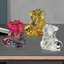 Chinese Dragon Statue Art Crystal Dragons Figurine for Home Decor Office Car